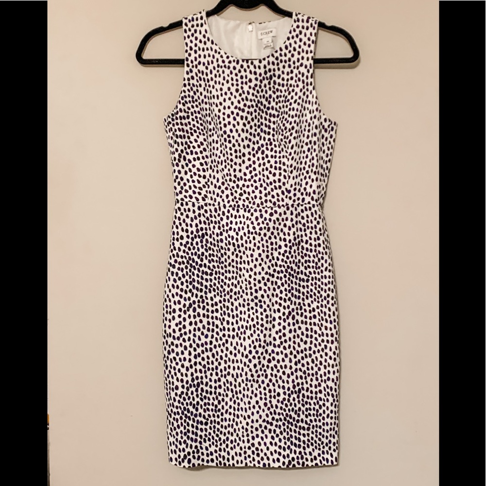 J. Crew Factory Spotted Sleevelesss Sheath Dress